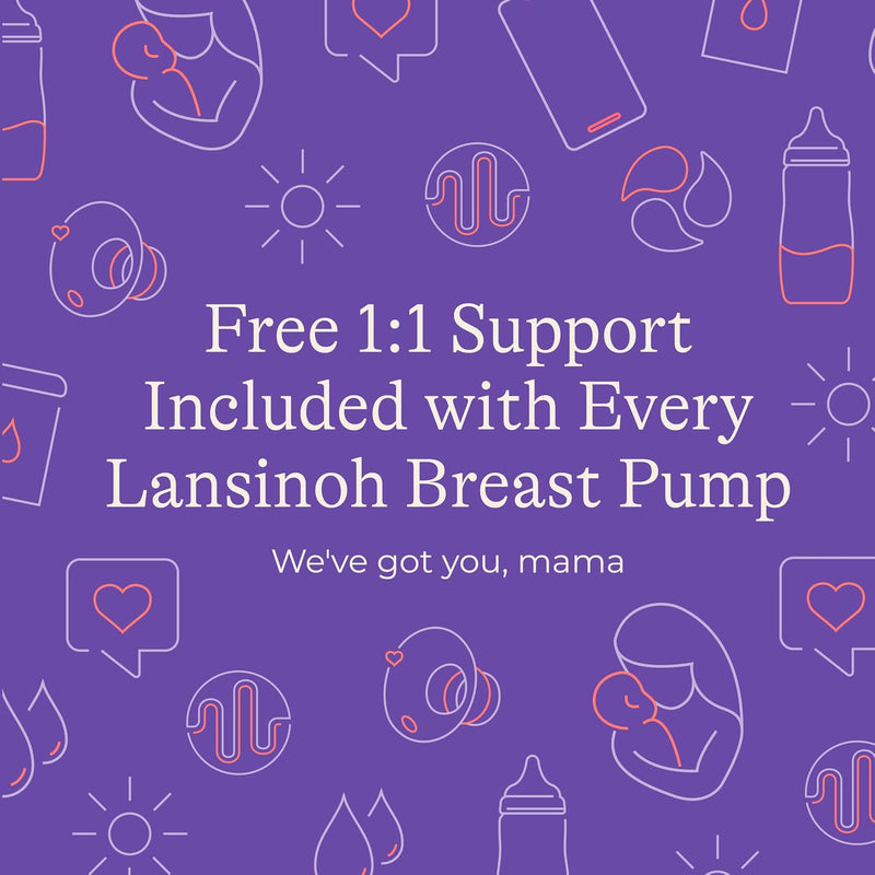 Lansinoh Manual Breast Pump, Breast Feeding Hand Pump with Comfortable Flange, Includes 5oz Baby Bottle with Slow Flow Nipple, Breastfeeding Essentials