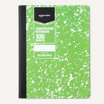 Amazon Basics Composition Notebook, College Ruled, 100 Sheets, 9.75" x 7.5", Assorted Marble Colors, 4-Pack