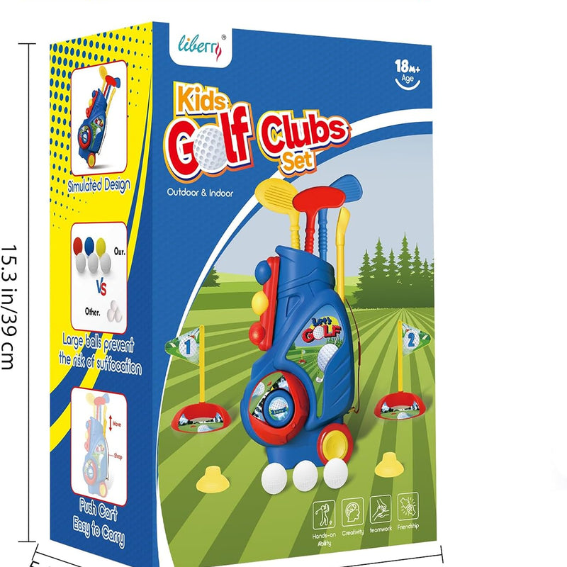 Liberry Toddler Golf Set with Unique Shoulder Strap, Indoor Outdoor Sports Toys for Boys Girls 1-4 Years