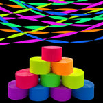 Glow Crepe Paper Streamers: UV Reactive, Neon Party Decor for Blacklight Celebrations