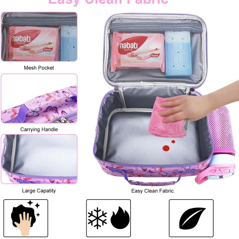 RHCPFOVR Kids Lunch Bag - Insulated Lunch Box for Boys Girls,Washable Lunch Bag and Reusable Toddler Leak-proof Lunchbox for School and Daycare