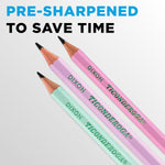 Ticonderoga Wooden Pencils, Pre-Sharpened, 2 HB Soft, Pastel Colors, 18 Count