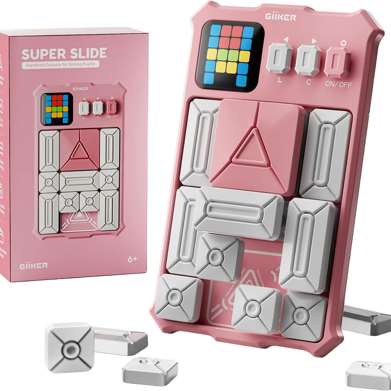 GiiKER Super Slide Puzzle Games, Original 500+ Challenges Brain Teaser Puzzle, Toys for Kids Teens, Travel Games Birthday Gifts STEM Toys for Ages 6+ Boys Girls, Activities for Road Trips