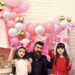 60Pcs Pink Gold Confetti Latex Balloons Kit for Engagement, Wedding, Baby Shower, or Girl Birthday Party Supplies