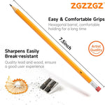 Wood-Cased #2 HB Pencils, 200 Pack Sharpened Yellow Pencils with Erasers, Bulk Pack Graphite Pencils for School and Teacher Supplies, Writing, Drawing and Sketching (200)