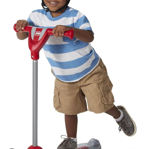Radio Flyer My 1st Scooter, Red, 3-Wheel Balance Scooter for Kids 2-5 Years Old, Extra Wide Base and Easy Foot Brake