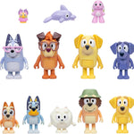 Bluey Super Fan Figurines for Toddlers Set, 11 Character Pack with Exclusive Figures, Toddler Figurine Toys Includes Bluey, Bingo & More, Ages 3+