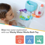ToyTonix Wacky Water Pipes Interactive Bath Toy for Toddlers 18 Months Plus with Learning Experience