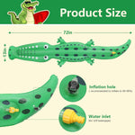 Water Sprinkler for Kids, Large Crocodile Inflatable Sprinkler | Kids Sprinklers for Yard, Outdoor Water Toys Spray Summer Water Play for Boys Girls Dogs Backyard