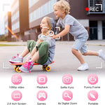 Goopow Kids Digital Camera: 1080P Video, 8X Zoom, Selfie Mode, 32GB SD Card