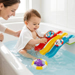 iPlay, iLearn Baby Infant Slide Bath Toys, Bathtub Float Animal Toddler 1-3 | Fun Bathtime Shower Toy, Kid Bathing Tub Pool Water Playset, Birthday Summer Gift Stuffer for 12 18 Months 1 2 3 Yrs Boy Girl