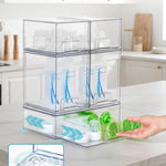 Vtopmart Stackable Storage Drawers Set of 5, Clear Plastic Organizer Bins for Baby Bottle, Beauty Supplies Storage, Ideal for Kichen Countertop, Vanity, Bathroom, Cabinet, Pantry Organization