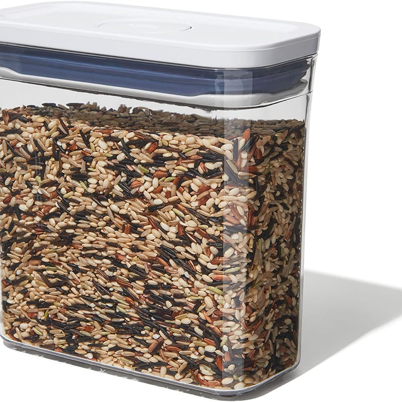 OXO Good Grips POP Container, Airtight Food Storage for Pantry, 1.7 Qt | Airtight Container for Coffee Beans, Sugar, Rice, One-Push Lid, Stackable, Dishwasher Safe, Rectangle Shape