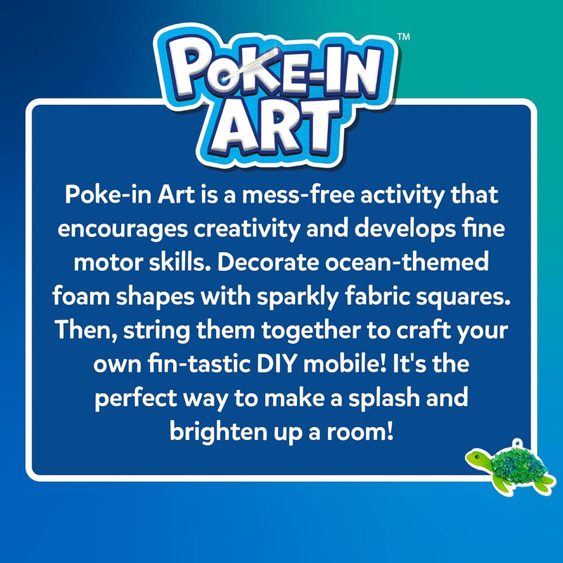 Skillmatics Poke-in Art – Underwater Animals, Wood Craft Kit, Gift for Kids | DIY Mess-Free Fun, Sea Animals, Fine Motor Skills, Screen-Free, Travel Activity, Boys & Girls Ages 4, 5, 6, 7, 8, 9