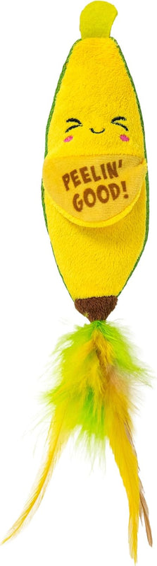 Catstages Crunchy Pickle Kicker Cat Toy – Plush Crinkle Toy with Catnip and Dental Mesh, 6.5"