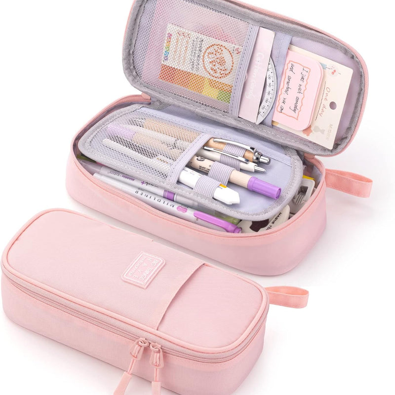 CICIMELON Durable Pen Pencil Case Big Storage Pen Pouch Bag for School Supplies Office College Teen Girls Adults, Purple