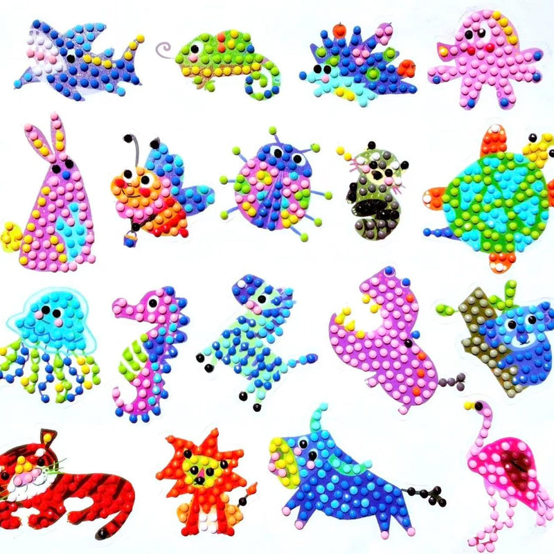 Diamond Art Kits for Kids & Girls & Boys, Arts & Crafts for Kids Ages 4-8,Craft Kits for Ages 8-12, Mosaics Bead Art,Painting Kits,Princess Gem Art Kits for Grils Boy Birthday Party Gift Toy