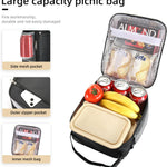 Lovoeo Lunch box Lunch bag for men women Insulated Lunchbox Lunch bags for Work Picnic Travel (Black)