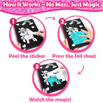 FUNNYB&G Foil Art Craft Kit for Kids, Sparkly Birthday Gift Toy for Girls