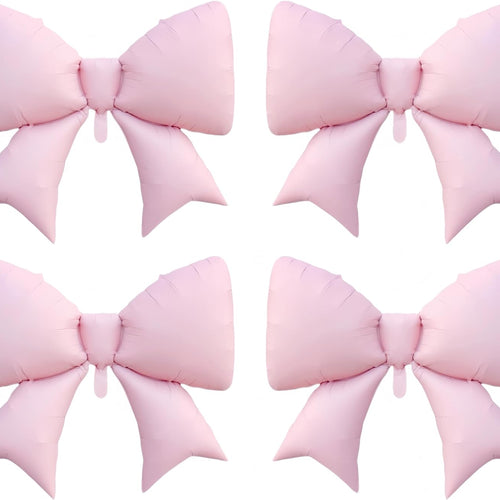 4 pink bow balloons 38inch, 4pc set, pink, coquette, birthday, party supplies, wedding decor