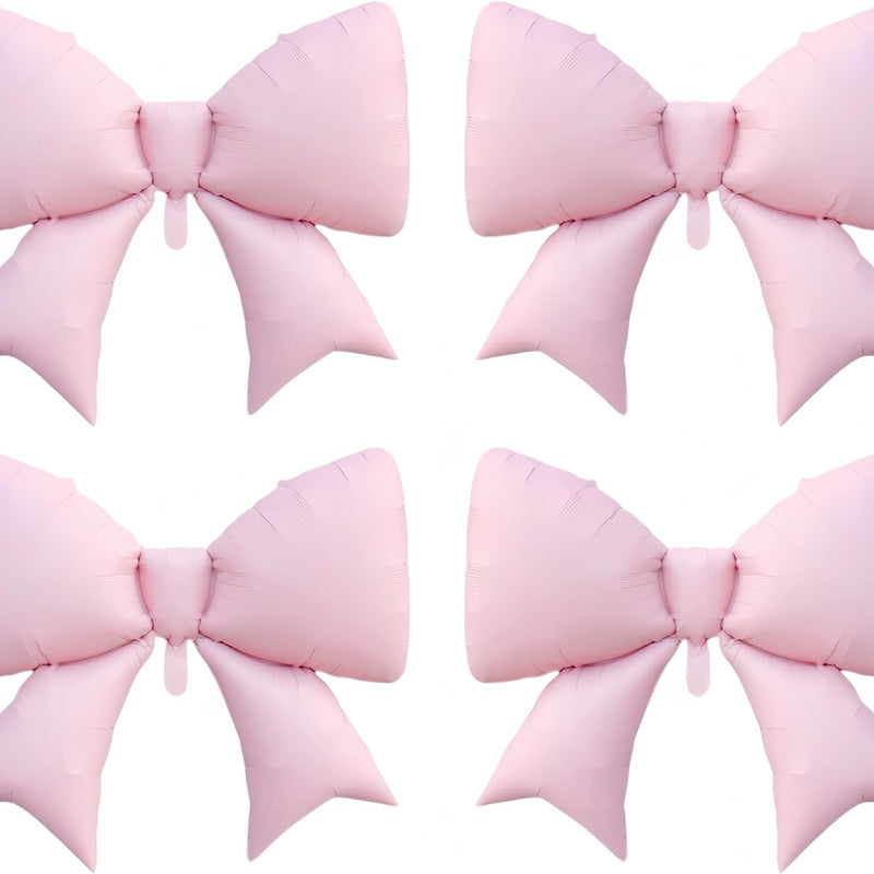 4 pink bow balloons 38inch, 4pc set, pink, coquette, birthday, party supplies, wedding decor