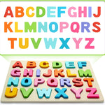 Wooden ABC Alphabet Puzzle for Preschool Learning Activities and Toddler Education