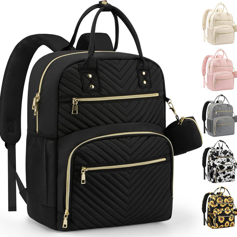 Pritent Diaper Bag Backpack, Baby Bag Backpack Baby Essentials for Mom Dad | With Pacifier Case, Diaper Bags, Baby Diaper Bag, Insulated Pocket, Diaper Backpack for Baby Girl Boy(Black,M)
