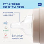 MAM 9oz Easy Start Anti-Colic+ Vented Baby Bottles, 2+ Months, 4 Pack, Girl | Medium Flow Breastfeeding-Like Nipple, Dual Anti-Colic Reduces Gas & Reflux, Easy Clean, BPA Free, 2+ Months, Made In Europe