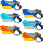 4 Pack Water Guns for Kids and Adult, Long Range 600ML Water Squirter, Colorful Super Blaster Soaker with Clear Visible Water Tank, Swimming Pool Summer Beach Outdoor Fighting Toys