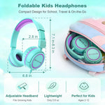 IMYB V1 Kids Headphones with 85dB Safe Volume, Adjustable Fit for Ages 2-12, Ideal for School & Travel