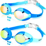 Keary Kids Swim Goggles for Toddler Kids Youth(3-12),Anti-Fog Waterproof Anti-UV Clear Vision Water Pool Goggles