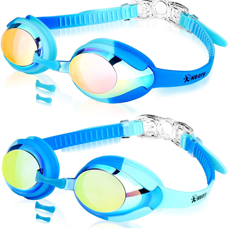 Keary Kids Swim Goggles for Toddler Kids Youth(3-12),Anti-Fog Waterproof Anti-UV Clear Vision Water Pool Goggles