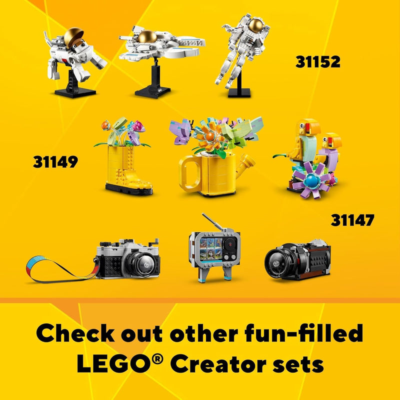 LEGO Creator 3-in-1 Retro Roller Skate Building Kit for Kids Ages 8 and Up with 4 Moving Wheels