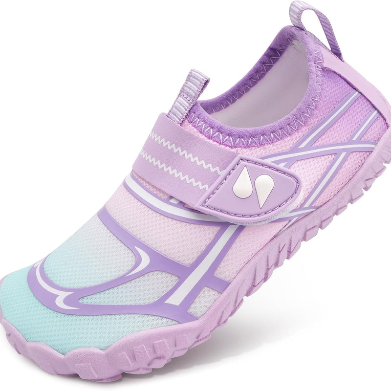 Stelle Kids Water Shoes Wide Toe Box Quick Dry Barefoot | Non-Slip Aqua Shoes,Breathable Mesh Upper for Beach,Swim,Pool and Outdoor Play,Fits Toddler to Big Kids