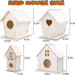 hapray 4 Pack Bird House Craft Kit, DIY Birdhouse for Kids to Build & Paint