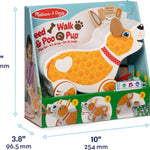 Melissa & Doug Feed, Walk & Poo Pup Wooden Preschool Pull Toy Play Set Ages 3+ - FSC Certified