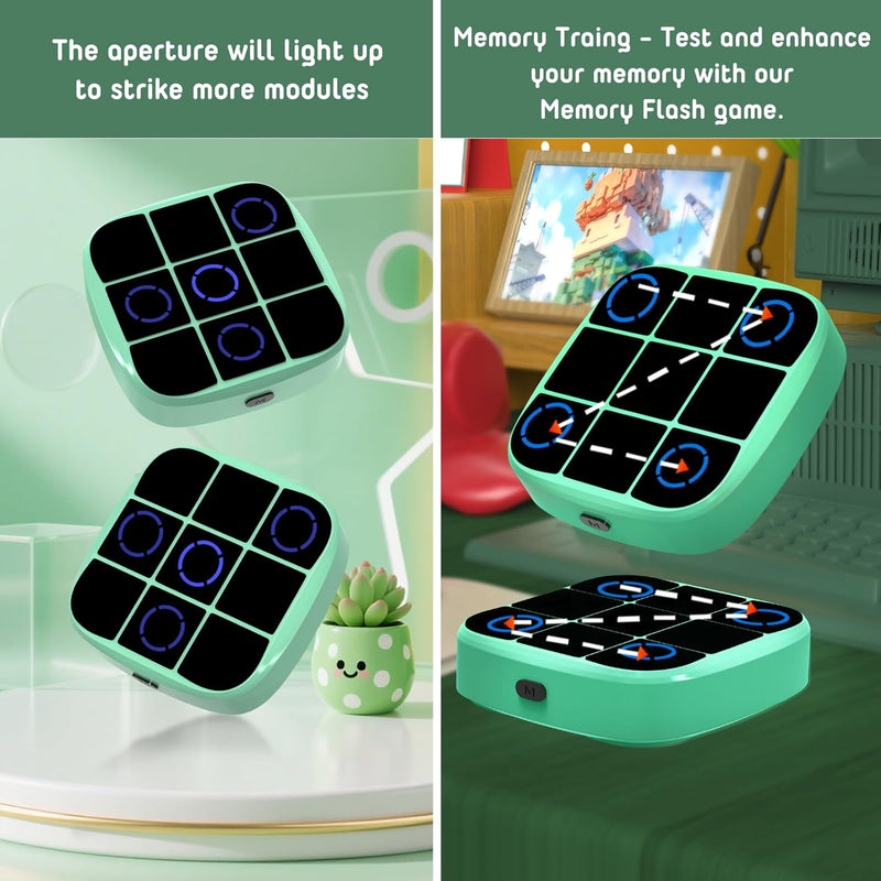 4-in-1 Tic-Tac-Toe Bolt Game: Handheld Puzzle Console for Educational & Memory Growth