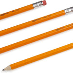 Amazon Basics Wood-Cased #2 Pencils for Writing, Drawing and Sketching, Pre-sharpened, HB Soft Lead with Erasers, Teacher Supplies, 150 Count, Yellow