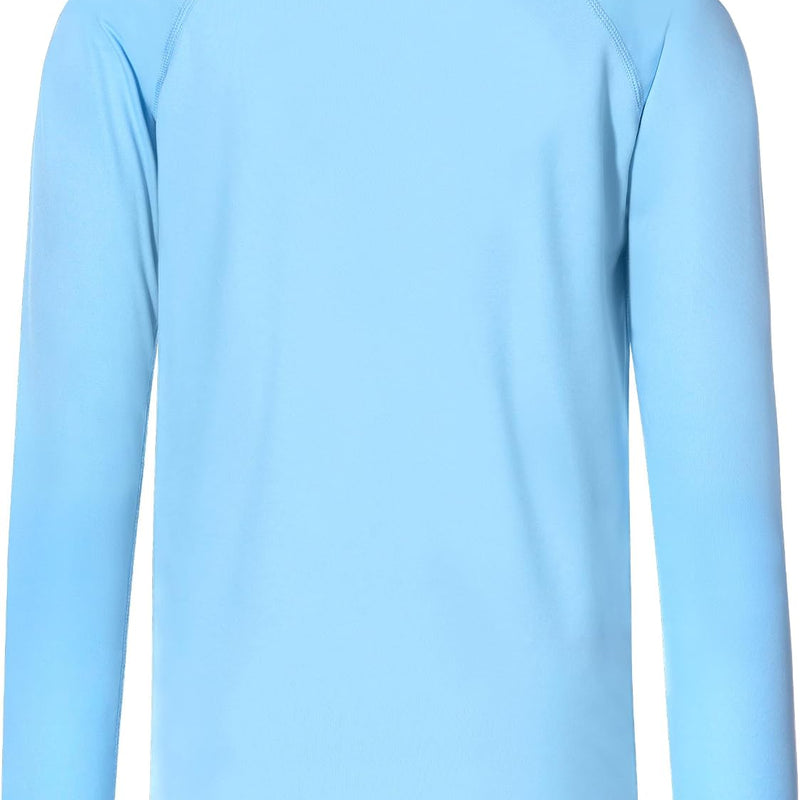 Boys UPF 50+ Swim Shirt Long Sleeve, 1 or 2 Pack UV Sun Protection Rash Guard, Youth Kids SPF Water Shirts for Beach Surf