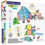 MAGNA-TILES Puppy Park 27-Piece Magnetic Construction Set, The Original Magnetic Building Brand