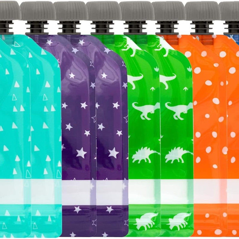 Simple Modern Reusable Baby Food Pouches for Toddlers | 5oz | Assorted | Joey Refillable Squeeze Pouches for Applesauce, Yogurt & Puree | Freezer & Food Safe, BPA-Free | 10-Pack, Assorted 3