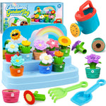 Marlrin Montessori Flower Garden Building Toy 10-potted Flowers Gardening Set for Toddlers, Preschool Learning Toy