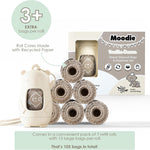 Moodie Disposable Diaper Bags Dispenser COMBO PACK | 105 VANILLA SCENTED Baby Poop Bags TOTAL | Dirty Diaper Trash Bags | Diaper Bags Disposable (VANILLA DREAM)