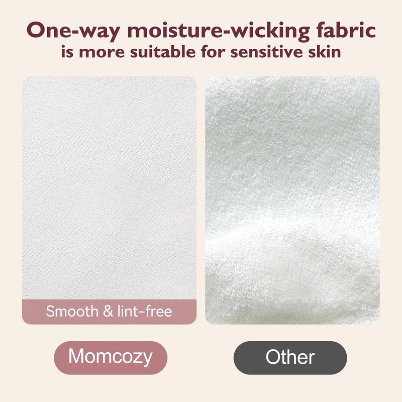 Momcozy Reusable Breast Pads, Breastfeeding Essentials, Thick 6PCS | Washable, Dry-wet Bag, Wash Bag, Portable for Travel, Super Absorbent, and Large Capacity