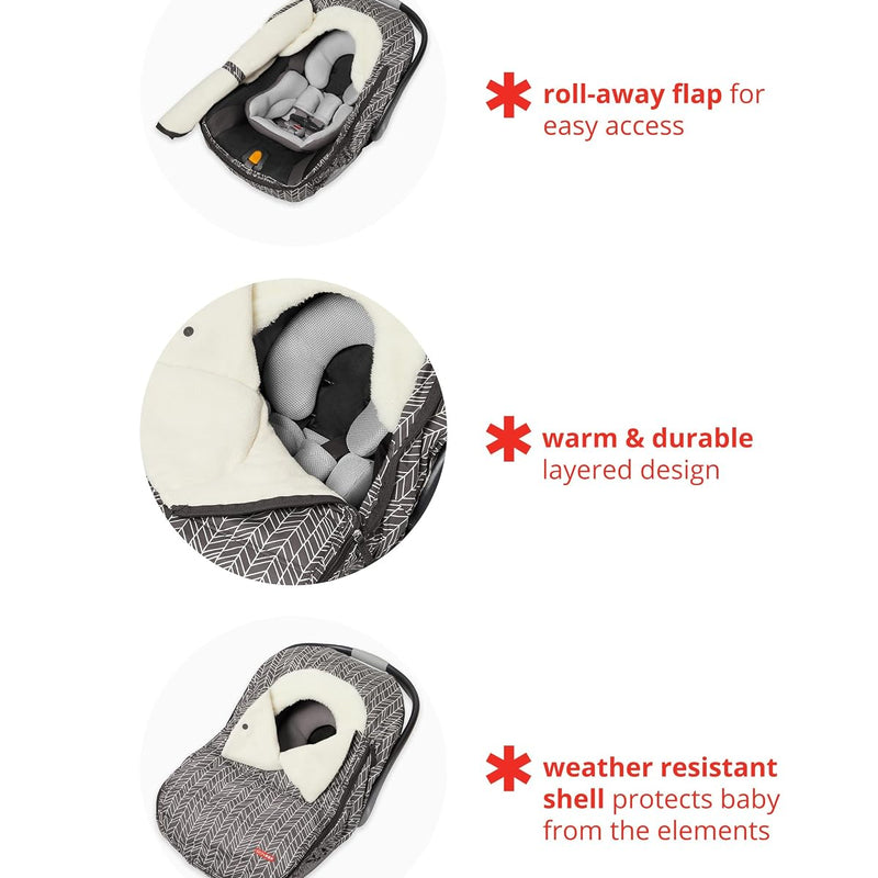 Skip Hop Winter Car Seat Cover, Stroll & Go, Heather Grey