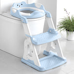 Meulife Potty Training Seat, Upgrade 2 in 1 Potty Training Toilet for Toddler, Toddler Toilet Seat for Boys Girls with Support Bar, Anti-Slip Pad and Step Stool (Pink)