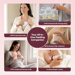 Momcozy 73PC Breastfeeding Essentials Kit,New Moms Postpartum Essentials | Hospital Bag Must-Haves, with Nursing Pads, Hot & Cold Breast Pads, Nipple Cream, Colostrum Collectors, Milk Storage Bags