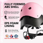 Kids Bike Helmet Set, CPSC Certified, Adjustable Black Helmet, Knee Elbow Wrist Pads Guards, Toddler Head Protection