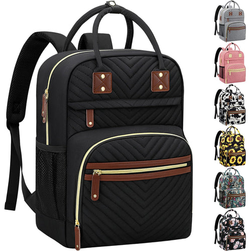 Tenot Diaper Bag Backpack for Women with Insulated Pockets Black | Large Capacity, Multifunctional, Waterproof, Travel Baby Diaper Bags for Mom,Dad,Baby Girl Boy