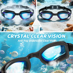 Aegend Swim Goggles for Kids Youth 3-14 Anti-Fog Anti-UV Comfort Fit Goggles for Swimming